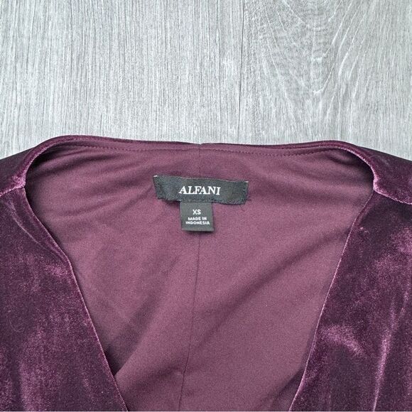 Velvet Long Sleeve Wrap Dress XS - Picture 4 of 4